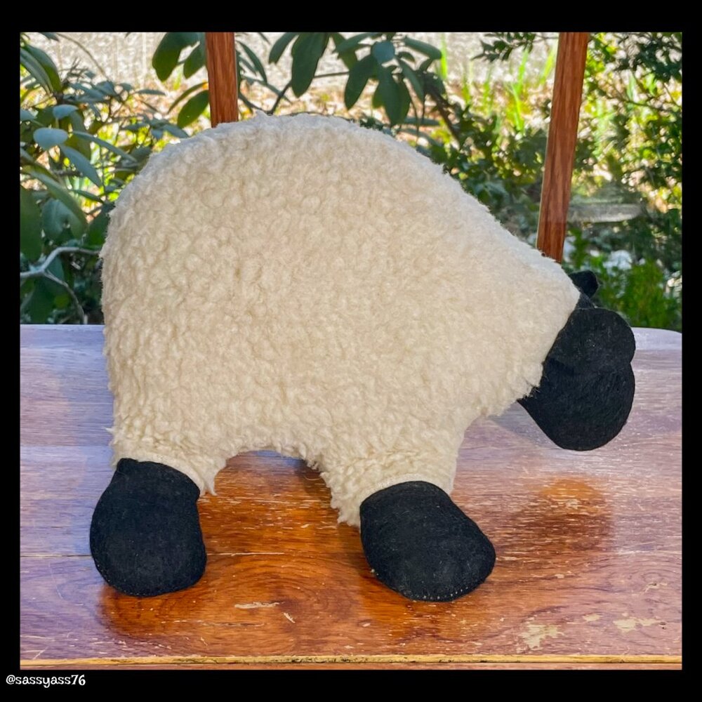 ▪️VTG▪️POSSUM TROT▪️1970's RARE Faux Sherpa & Felt Plush Stuffed Animal Sheep - Picture 5 of 9